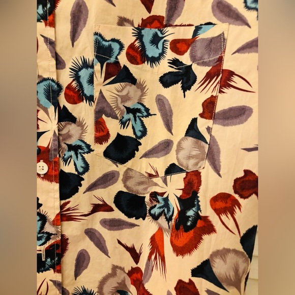 Saturdays Surf NYC Short Sleeve Button Up Print Shirt Size Small - Picture 4 of 4